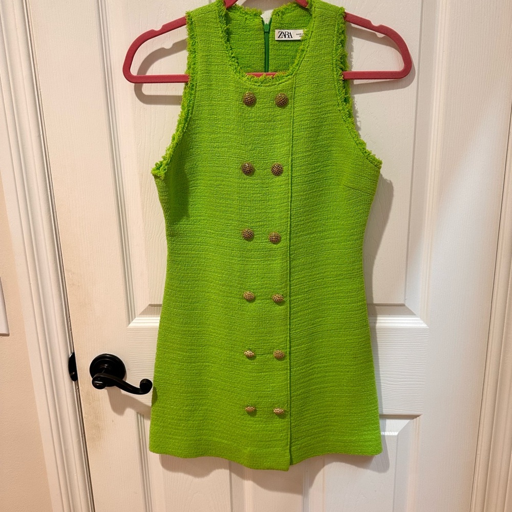 Zara Green Sleeveless Dress